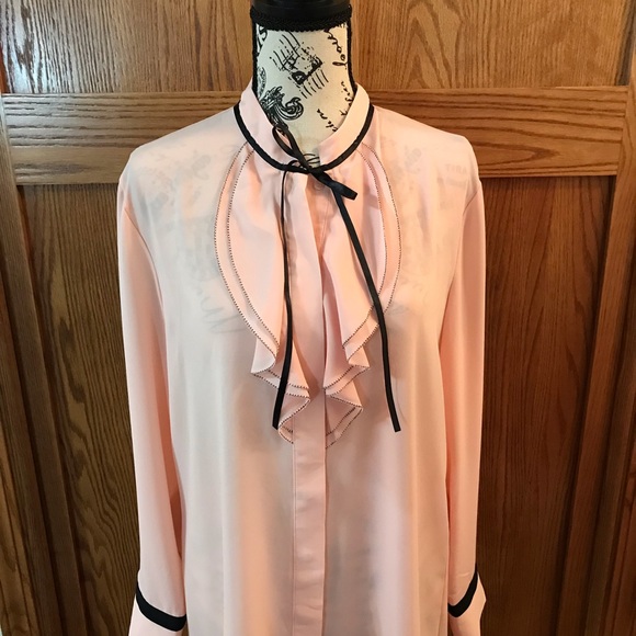 7th Avenue New York and Company Design Studio Long Sleeve Blouse Size Large - Picture 1 of 8